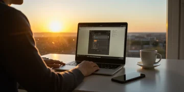 Person achieving digital clarity with a clean laptop screen in 2026