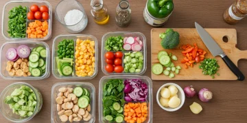 Mastering Meal Prep: 4 Hacks to Prepare a Week's Worth of Food in 2 Hours Efficient meal prep setup with organized containers and fresh ingredients.
