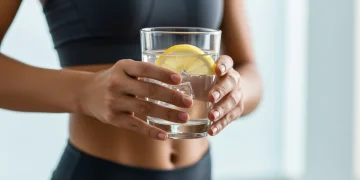 Energetic person drinking water after workout, symbolizing daily hydration benefits