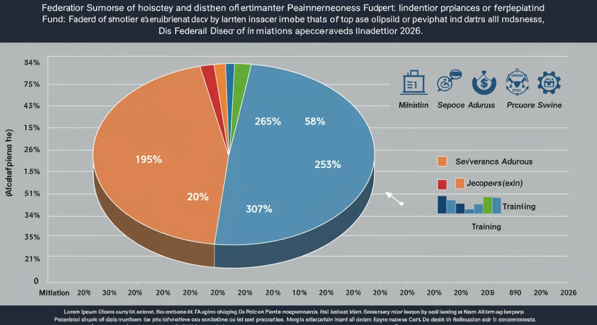 Infographic showing federal disaster preparedness funding allocation categories