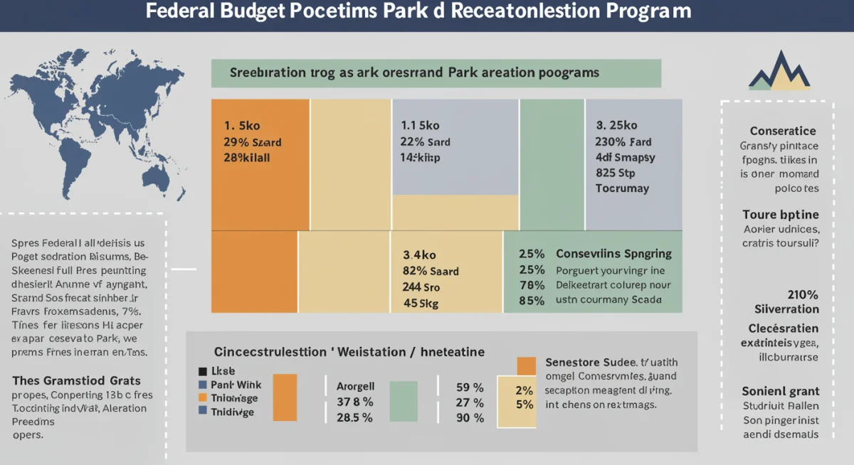 Infographic showing federal budget allocation for park and recreation programs.