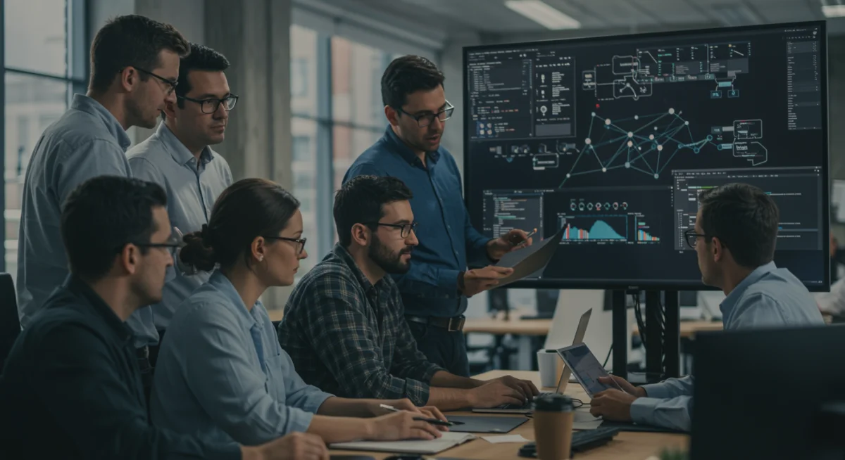 Local government IT team collaborating on cybersecurity training and strategy