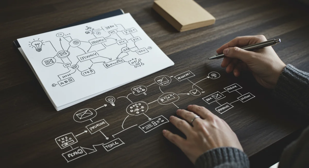 Mind map showing organized thoughts and improved cognitive function