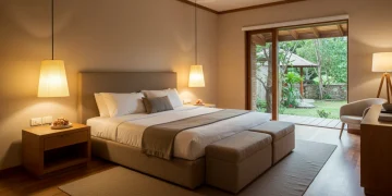 Luxurious and serene bedroom designed for optimal sleep and relaxation.