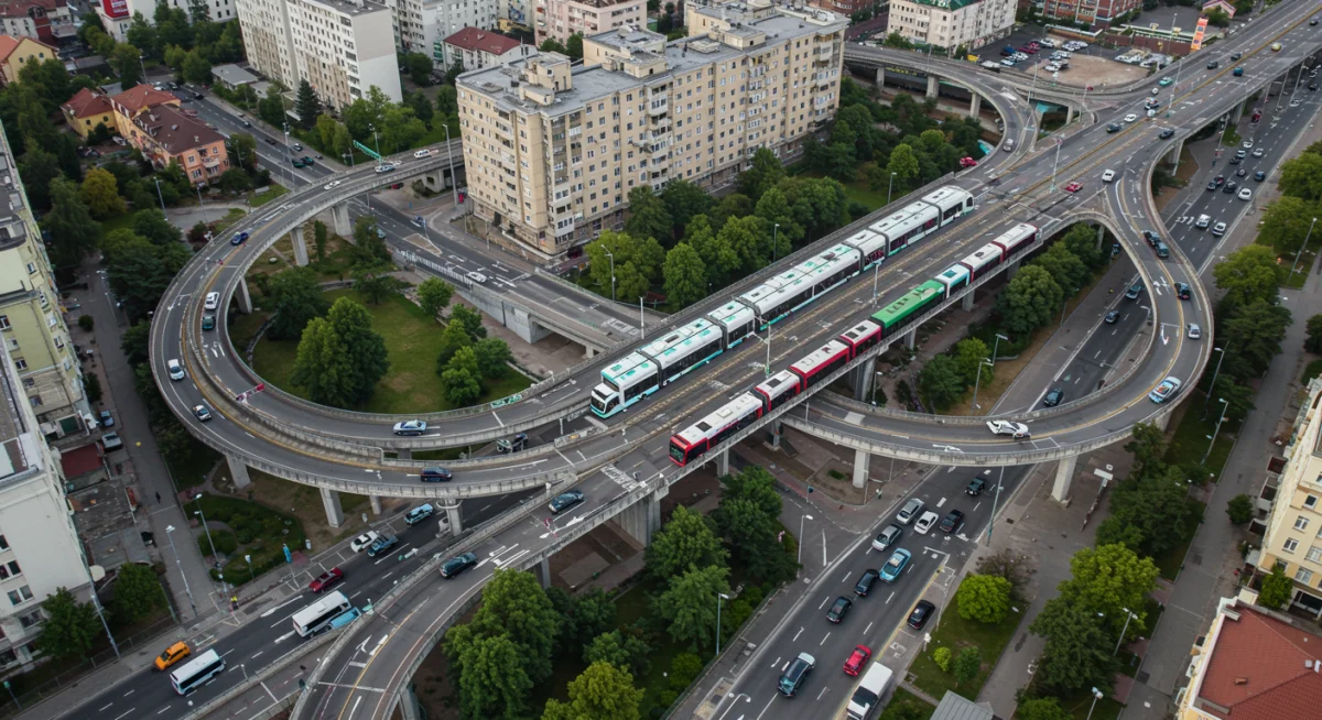 Sustainable public transportation system in an urban environment