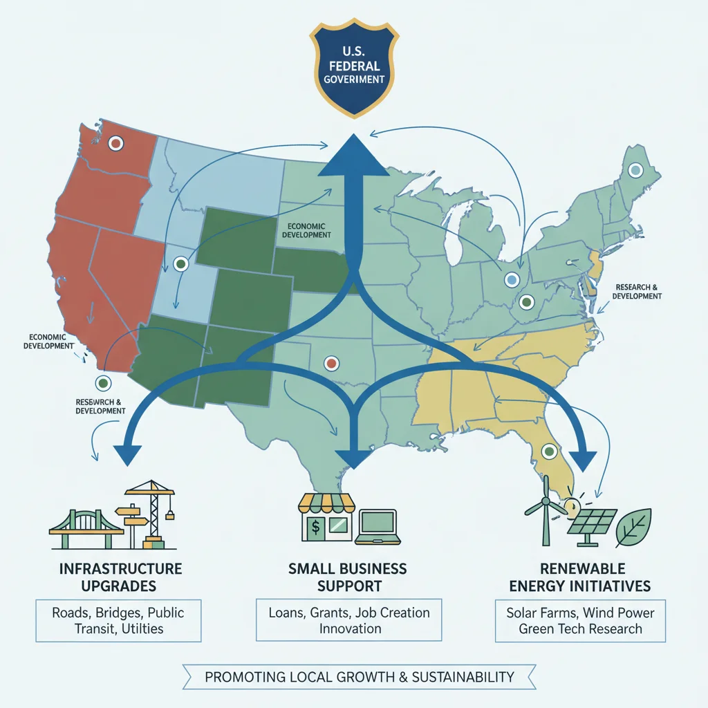 Federal funding distribution for local economic development projects