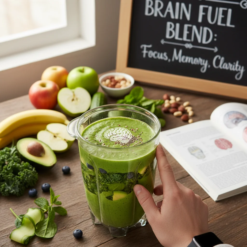 Nutrient-rich green smoothie for brain health