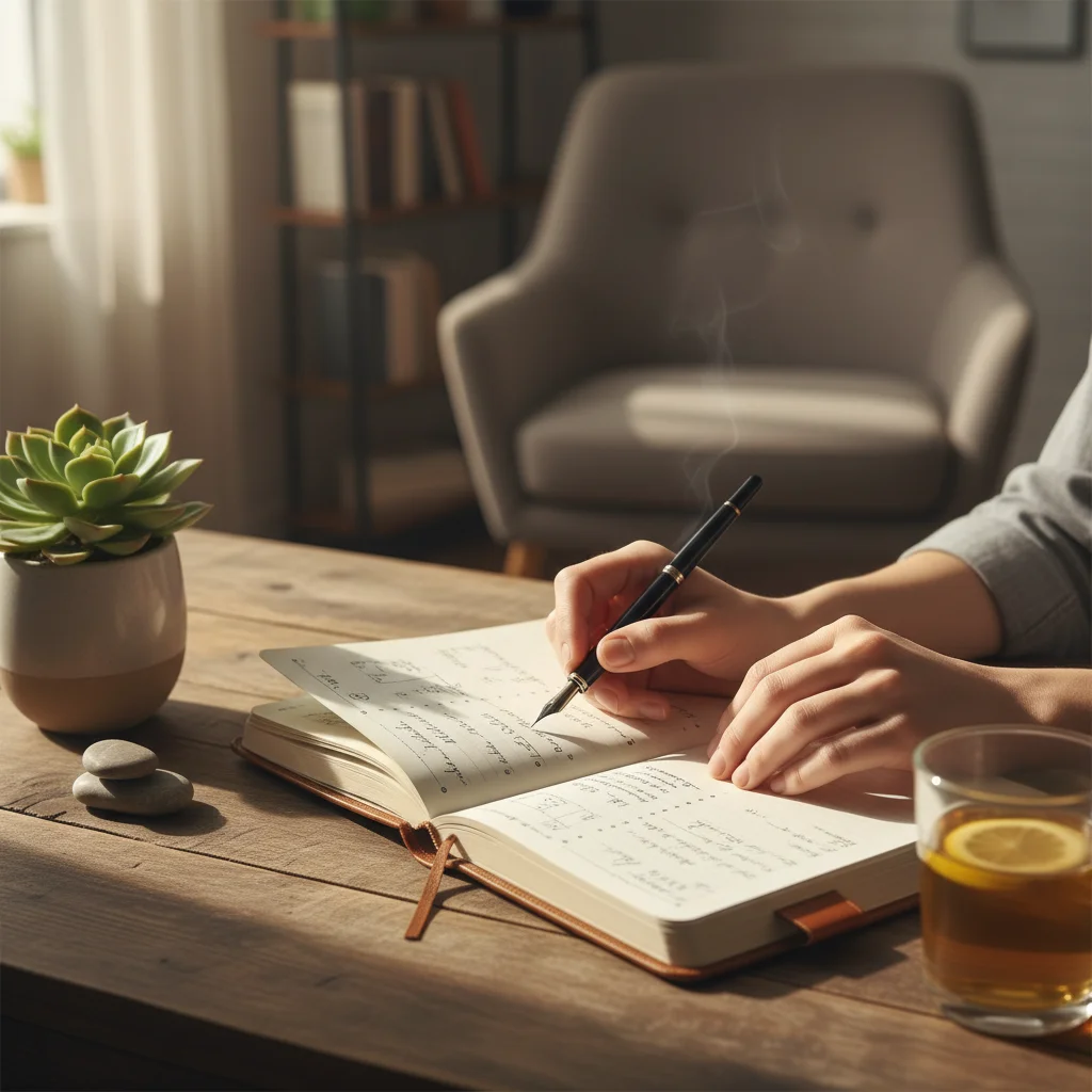 Journaling for self-reflection and mental organization