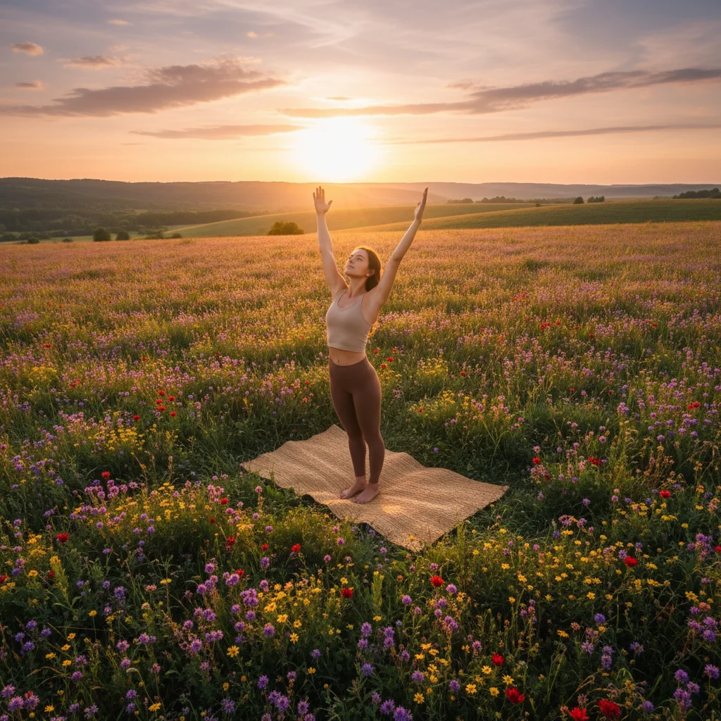 Yoga in nature for mindful stress reduction