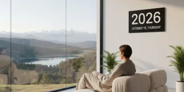 Person enjoying nature, phone off, symbolizing digital detox and a healthy 2026 lifestyle.