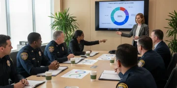 Officials discussing public safety funding strategies and budget allocations.