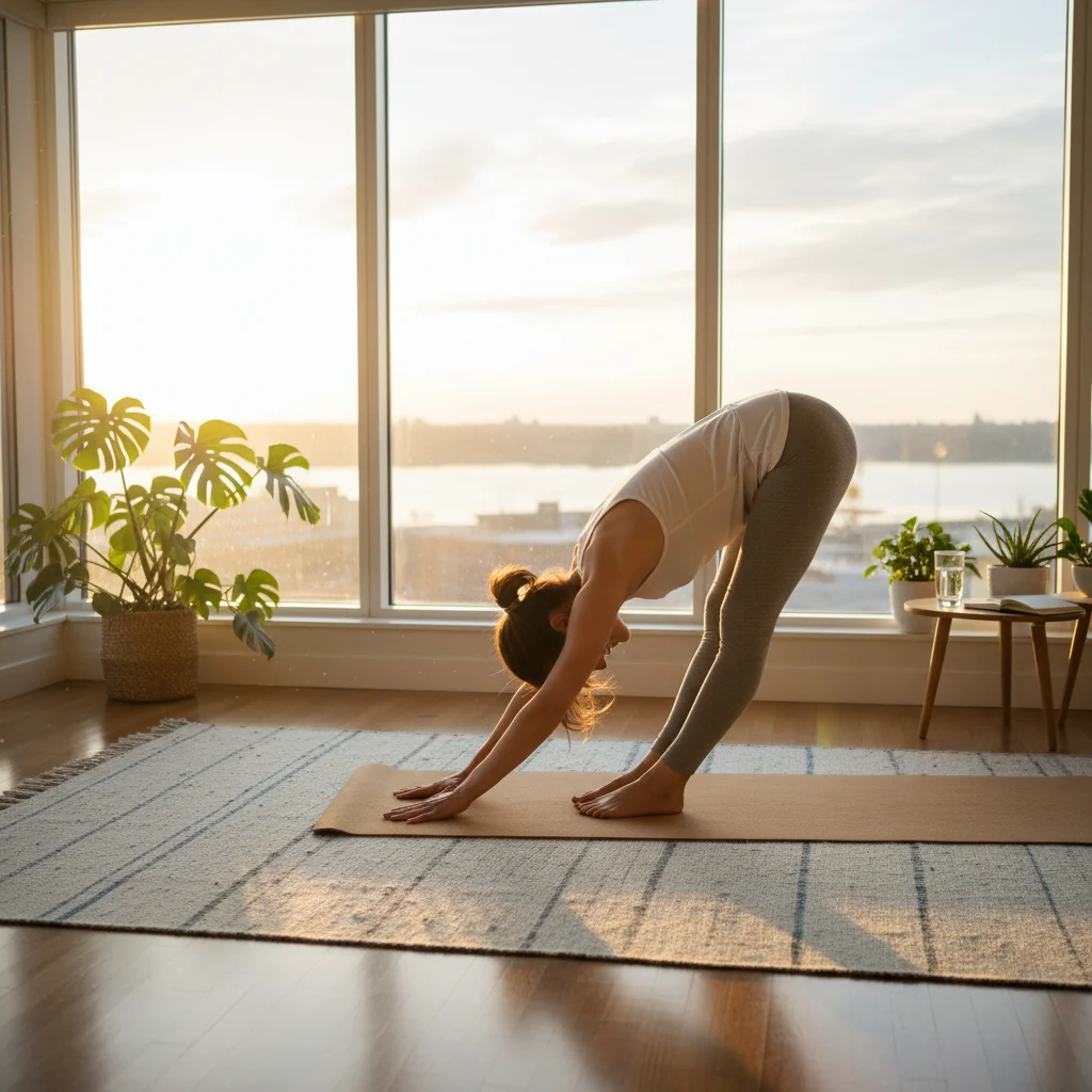Morning stretching for enhanced physical and mental readiness