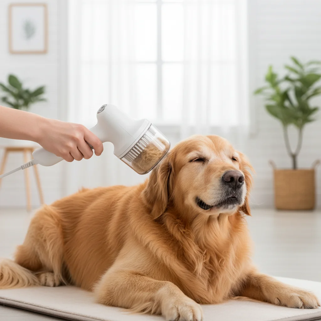 Efficient pet grooming with a modern, quick-cleaning device