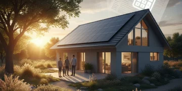 Modern home with solar panels symbolizing federal tax credit savings for homeowners