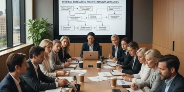 Educators reviewing new federal education regulations for 2026, focused on compliance and strategic planning.