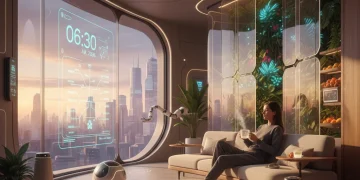 Smart home interior with integrated devices enhancing lifestyle and saving time in 2026
